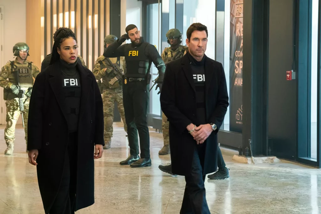 Dylan McDermott Dishes on the Highly Anticipated FBI Crossover Event on CBS 3 McDermott in one of the scenes for the FBI Series
