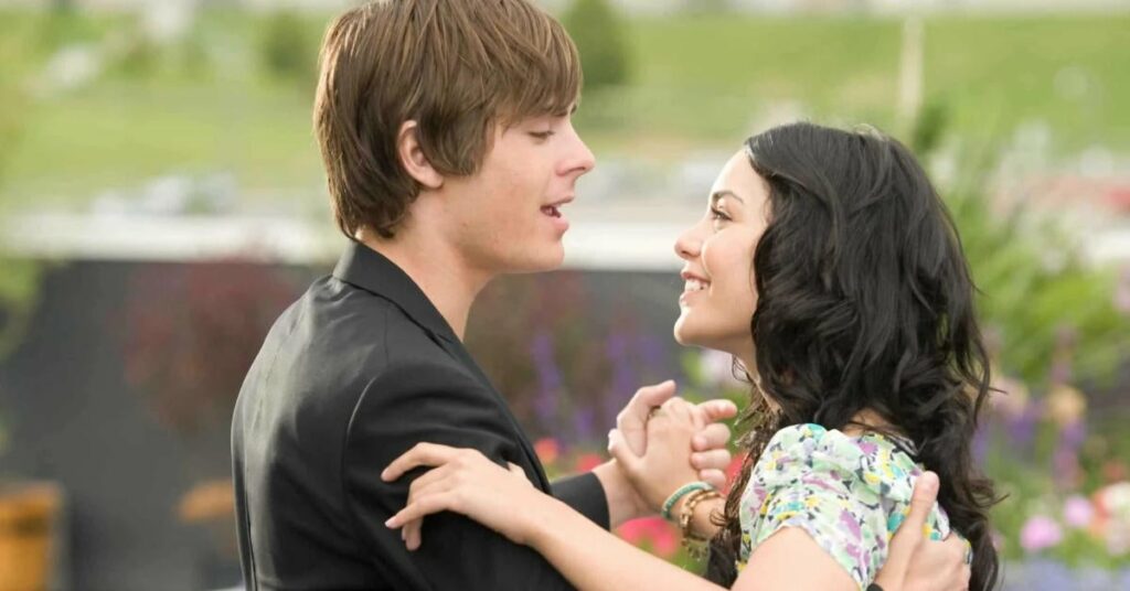The Remarkable Transformation of Vanessa Hudgens: 17 Years Post High School Musical 2 Zac Efron and Vanessa Hudgens on the set of High School Musical