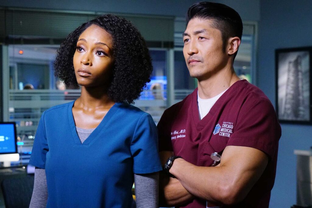 The Resurgence of April Sexton in Chicago Med Season 9 5 April Sexton and Ethan Choi in Chicago Med scene