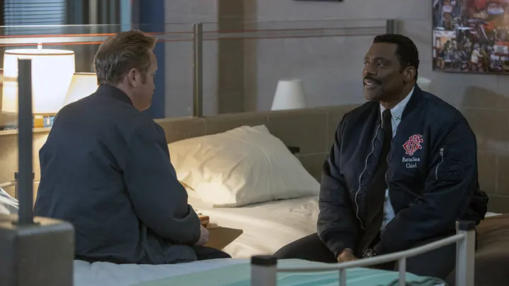 Characters Who Left the One Chicago Shows During the Latest Season Finales 21 CHICAGO FIRE -- "Double Red" Episode 909 -- Pictured: (l-r) Christian Stolte as Randy Mouch McHolland, Eamonn Walker as Wallace Boden -- (Photo by: Adrian S. Burrows Sr./NBC) /