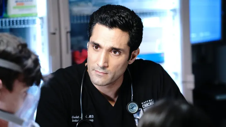 Characters Who Left the One Chicago Shows During the Latest Season Finales 23 CHICAGO MED -- "Stories, Secrets, Half Truth and Lies" Episode 615 -- Pictured: Dominic Rains as Crockett Marcel -- (Photo by: Elizabeth Sisson/NBC) /
