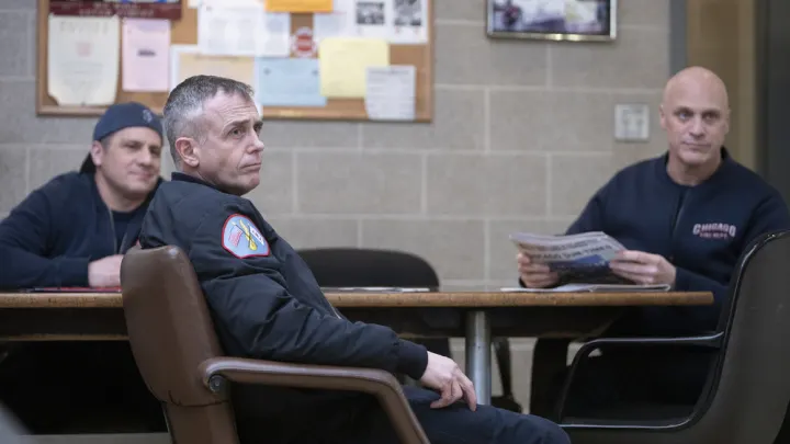 Chicago Fire: Will Herrmann Become 51 Chief? What's Next for Him in Season 13? 20 CHICAGO FIRE -- "I'll Cover You" Episode 818 -- Pictured: (l-r) Anthony Ferraris as himself, David Eigenberg as Christopher Herrmann, Randy Flagler as Harold Capp -- (Photo by: Adrian Burrows/NBC) /