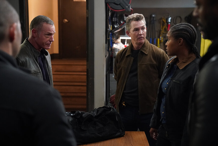 Chicago P.D.: Voight Faces Trust Issues After Betrayal, What’s Next? 20 Hank Voight (Jason Beghe) and Deputy Chief Reid (Shawn Hatosy) on on Chicago P.D. Season 12 Episode 9. Photo: Elizabeth Sisson/NBC