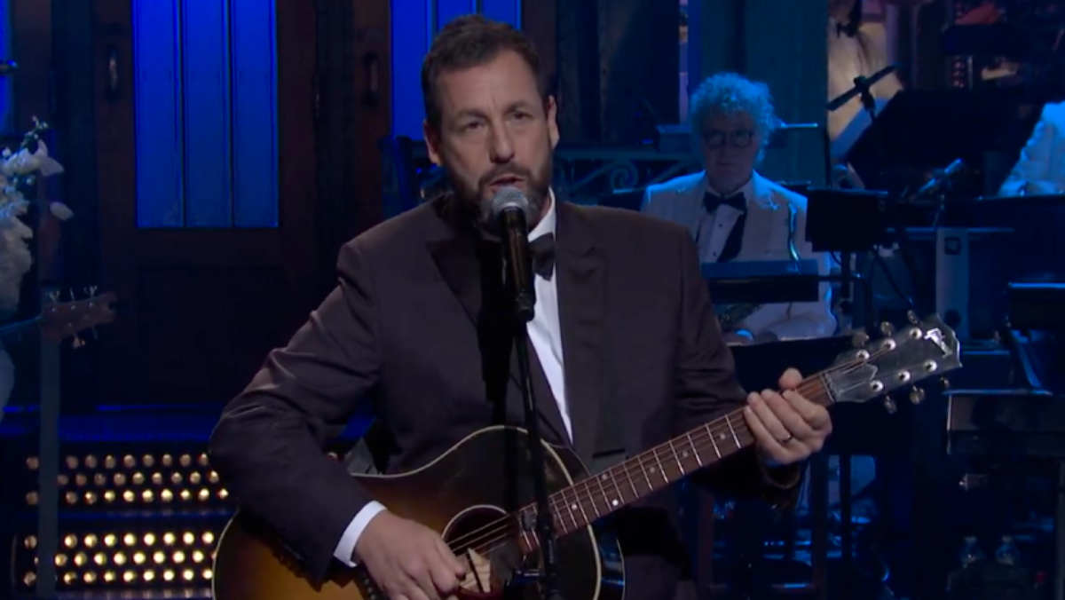 jack nicholson introduces adam sandlers snl tribute song during 50th anniversary special screen shot 2025 02 16 at 7.30.16 pm