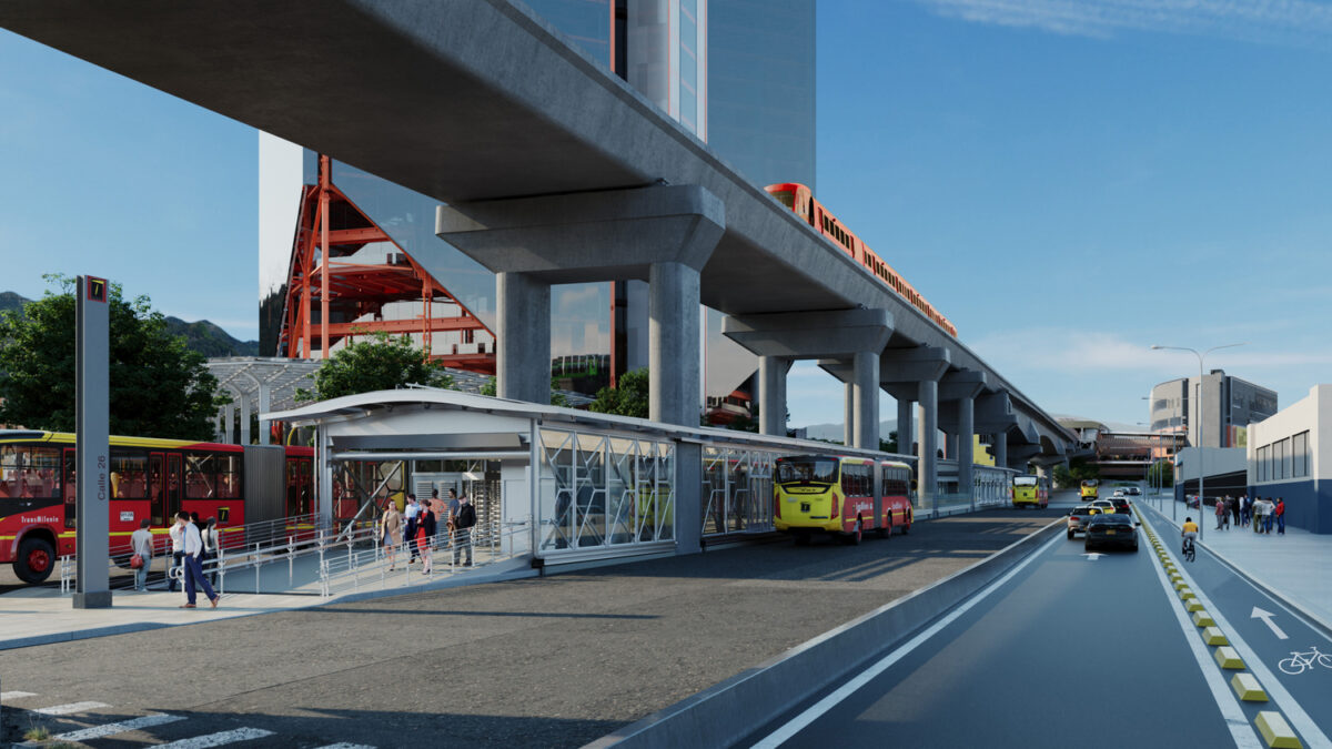 latest progress in the construction of the bogota metro nuevo render calle 26 rojo 0