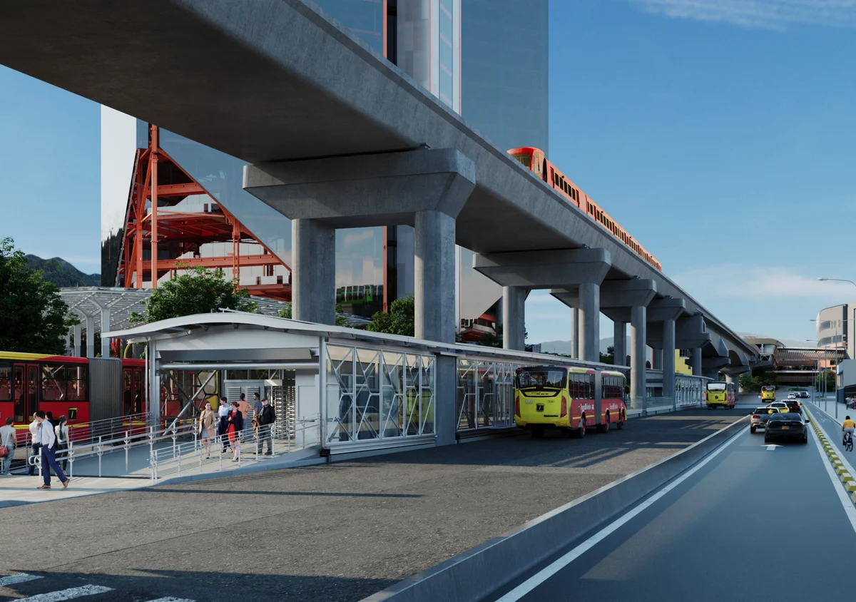 latest progress in the construction of the bogota metro nuevo render calle 26 rojo 0