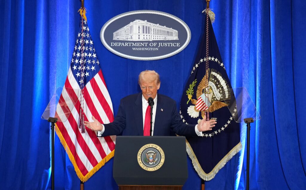 trumps fiery speech at the doj a direct challenge to legal norms donald trump 17 gty gmh 250314