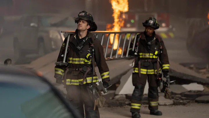 Chicago Fire: Alarming Cast Departures That Signal Trouble Ahead 20 CHICAGO FIRE -- "In The Trenches: Part I" Episode 13011 -- Pictured: (l-r) Jake Lockett as Sam Carver, Daniel Kyri as Darren Ritter -- (Photo by: Peter Gordon/NBC)