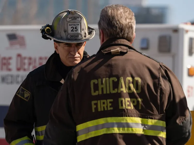 CHICAGO FIRE -- "Permanent Damage" Episode 13019 -- Pictured: Dermot Mulroney as Chief Dom Pascal -- (Photo by: Peter Gordon/NBC)